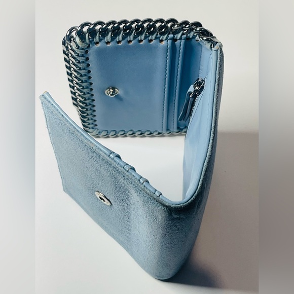 Stella McCartney Falabella Small Flap Wallet powder blue silver hardware - Picture 13 of 15